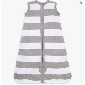 Burt's Bees M Gray Striped Sleep Sack 0.5 TOG